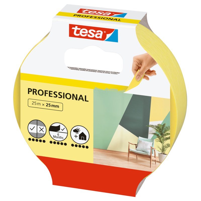 tesa Precision Indoor ruban de masquage, 38 mm × 25 m, extra fin